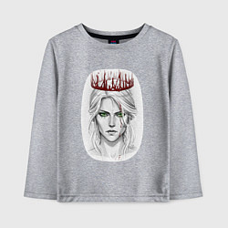 Лонгслив хлопковый детский Цирилла, цвет: меланж