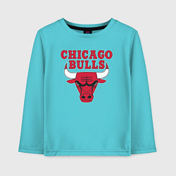 Лонгслив хлопковый детский CHICAGO BULLS, цвет: бирюзовый