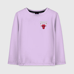 Лонгслив хлопковый детский CHICAGO BULLS НА СПИНЕ, цвет: лаванда