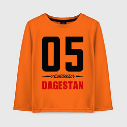 Лонгслив хлопковый детский 05 Dagestan, цвет: оранжевый