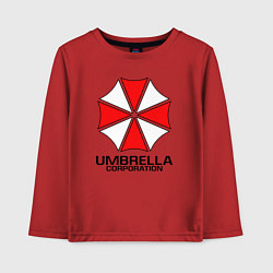 Лонгслив хлопковый детский UMBRELLA CORP, цвет: красный