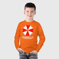 Лонгслив хлопковый детский UMBRELLA CORP, цвет: оранжевый — фото 2