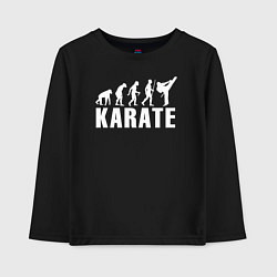 Лонгслив хлопковый детский Karate Evolution, цвет: черный