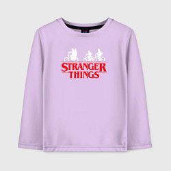 Лонгслив хлопковый детский STRANGER THINGS, цвет: лаванда