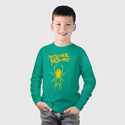 Лонгслив хлопковый детский My Chemical Romance spider, цвет: зеленый — фото 2