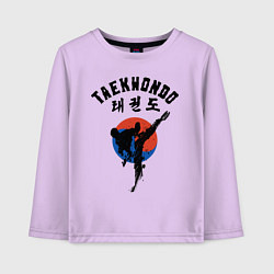 Лонгслив хлопковый детский Taekwondo, цвет: лаванда