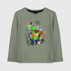 Лонгслив хлопковый детский Minecraft, цвет: авокадо