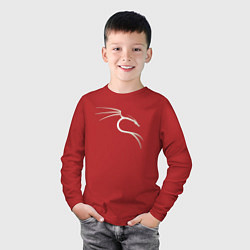 Лонгслив хлопковый детский Kali Linux, цвет: красный — фото 2