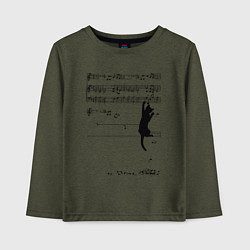 Детский лонгслив Music cat