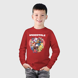 Лонгслив хлопковый детский UNDERTALE, цвет: красный — фото 2