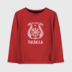 Лонгслив хлопковый детский Valhalla, цвет: красный