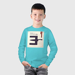 Лонгслив хлопковый детский Eminem MTBMB, цвет: бирюзовый — фото 2
