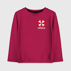 Лонгслив хлопковый детский UMBRELLA CORP, цвет: маджента