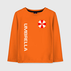 Лонгслив хлопковый детский UMBRELLA CORP, цвет: оранжевый