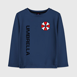 Лонгслив хлопковый детский UMBRELLA CORP, цвет: тёмно-синий