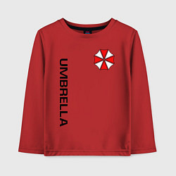 Лонгслив хлопковый детский UMBRELLA CORP, цвет: красный