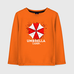 Лонгслив хлопковый детский UMBRELLA CORP, цвет: оранжевый