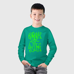 Лонгслив хлопковый детский GROVE STREET 4 LIFE, цвет: зеленый — фото 2