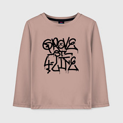 Лонгслив хлопковый детский GROVE STREET 4 LIFE, цвет: пыльно-розовый
