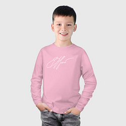 Лонгслив хлопковый детский ВЦой Автограф, цвет: светло-розовый — фото 2