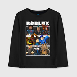 Лонгслив хлопковый детский ROBLOX, цвет: черный