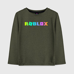 Лонгслив хлопковый детский ROBLOX, цвет: меланж-хаки