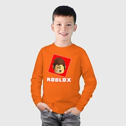 Лонгслив хлопковый детский ROBLOX, цвет: оранжевый — фото 2