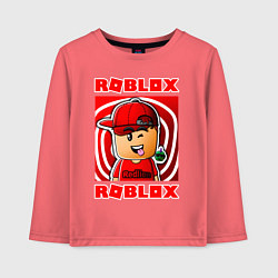 Лонгслив хлопковый детский ROBLOX, цвет: коралловый