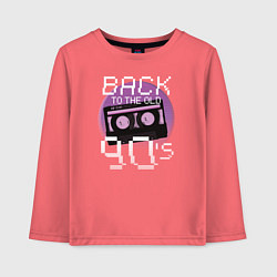 Лонгслив хлопковый детский Retro Back to the Old 90s, цвет: коралловый