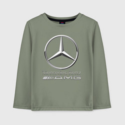 Лонгслив хлопковый детский MERCEDES-BENZ AMG, цвет: авокадо