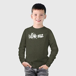 Лонгслив хлопковый детский Blink 182, цвет: меланж-хаки — фото 2
