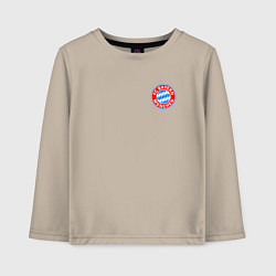 Лонгслив хлопковый детский BAYERN MUNCHEN, цвет: миндальный