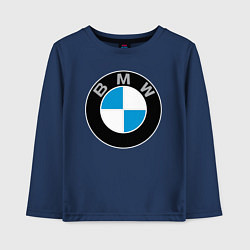 Лонгслив хлопковый детский BMW, цвет: тёмно-синий
