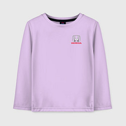 Лонгслив хлопковый детский HONDA, цвет: лаванда