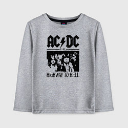 Лонгслив хлопковый детский ACDC highway to hell, цвет: меланж