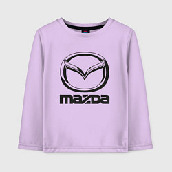 Лонгслив хлопковый детский MAZDA LOGO, цвет: лаванда