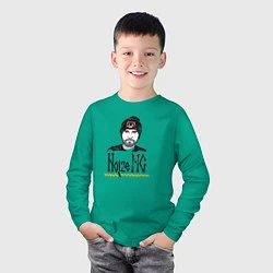 Лонгслив хлопковый детский Noize MC, цвет: зеленый — фото 2