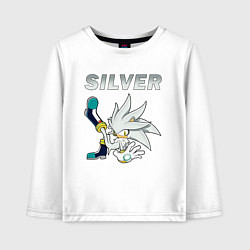 Лонгслив хлопковый детский SONIC Silver, цвет: белый