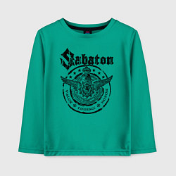 Лонгслив хлопковый детский Sabaton, цвет: зеленый