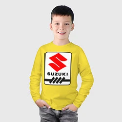 Лонгслив хлопковый детский Suzuki, цвет: желтый — фото 2