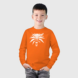 Лонгслив хлопковый детский Ведьмак, цвет: оранжевый — фото 2