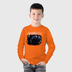 Лонгслив хлопковый детский Агата Кристи, цвет: оранжевый — фото 2
