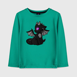 Лонгслив хлопковый детский Эндар дракон, цвет: зеленый