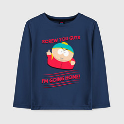 Лонгслив хлопковый детский Cartman - Screw You Guys, цвет: тёмно-синий
