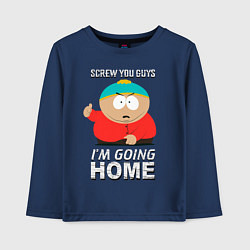 Лонгслив хлопковый детский Cartman - Screw You Guys, цвет: тёмно-синий