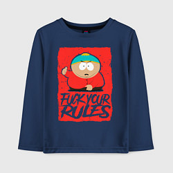 Лонгслив хлопковый детский CARTMAN, цвет: тёмно-синий