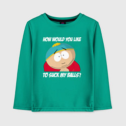 Лонгслив хлопковый детский ЮЖНЫЙ ПАРК, цвет: зеленый