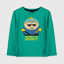 Лонгслив хлопковый детский South Park, Эрик Картман, цвет: зеленый