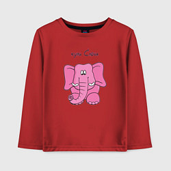 Лонгслив хлопковый детский Купи слона, цвет: красный