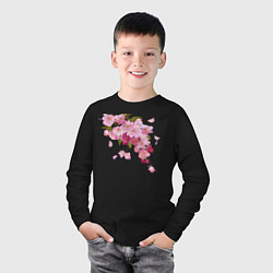 Лонгслив хлопковый детский Весна 2020, цвет: черный — фото 2
